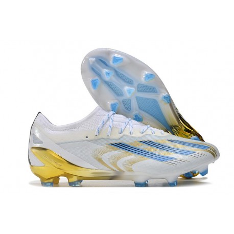 Zapatos Adidas X Crazyfast Messi.1 FG Blanco Azul Oro