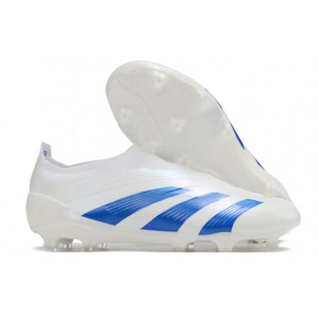 adidas Predator Elite Laceless Cesped Natural Seco Blanco Azul