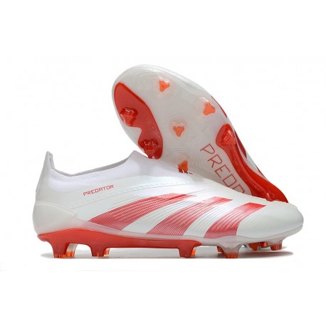 adidas Predator Elite Laceless Cesped Natural Seco Blanco Rosso