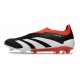 adidas Predator Elite Laceless Cesped Natural Seco Negro Blanco Rojo