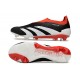 adidas Predator Elite Laceless Cesped Natural Seco Negro Blanco Rojo