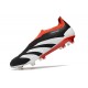 adidas Predator Elite Laceless Cesped Natural Seco Negro Blanco Rojo