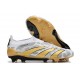 adidas Predator Elite Laceless Cesped Natural Seco Blanco Oro Gris