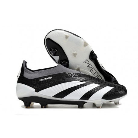 adidas Predator Elite Laceless Cesped Natural Seco Negro Blanco