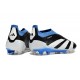 adidas Predator Elite Laceless Cesped Natural Seco Negro Blanco Azul