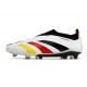 adidas Predator Elite Laceless Cesped Natural Seco Blanco Negro Rojo Amarillo