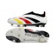 adidas Predator Elite Laceless Cesped Natural Seco Blanco Negro Rojo Amarillo