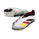 adidas Predator Elite Laceless Cesped Natural Seco Blanco Negro Rojo Amarillo