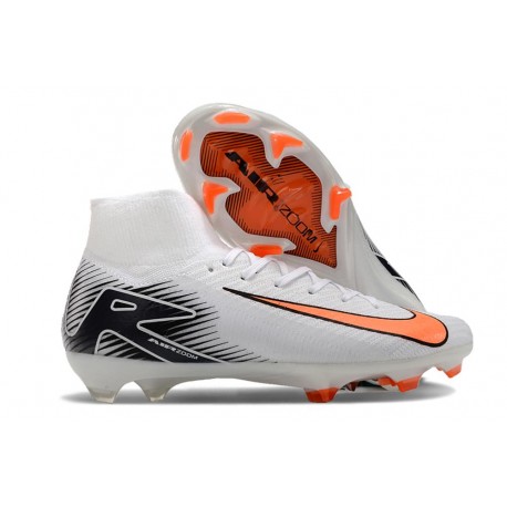 Zapatillas Nike Mercurial Superfly 10 Elite FG Blanco Naranja Negro