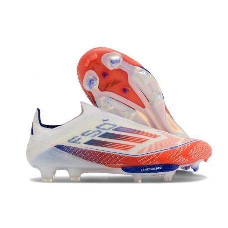 Zapatillas de Futbol adidas F50 + LL FG Ftwr Blanco Rojo Azul Lúcido