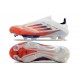 Zapatillas de Futbol adidas F50 + LL FG Ftwr Blanco Rojo Azul Lúcido