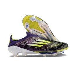 Zapatillas de Futbol adidas F50 + LL FG Morado Unity Blanco Limón Lúcido