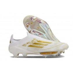 Zapatillas de Futbol adidas F50 + LL FG Ftwr Blanco Dorado Met