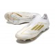 Zapatillas de Futbol adidas F50 + LL FG Ftwr Blanco Dorado Met