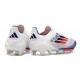 Zapatillas de Futbol adidas F50 + LL FG Ftwr Blanco Azul Lúcido Rojo