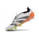 Bota adidas Predator Elite Tongue FG Blanco Negro Naranja