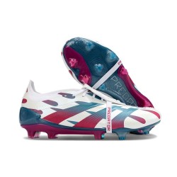 Bota adidas Predator Elite Tongue FG Blanco Rojo Azul