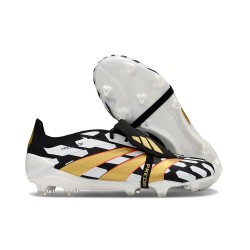 Bota adidas Predator Elite Tongue FG Negro Blanco Oro