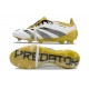 Bota adidas Predator Elite Tongue FG Blanco Oro Plata