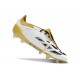 Bota adidas Predator Elite Tongue FG Blanco Oro Plata