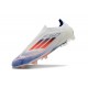 adidas F50 Elite Sin Cordones FG Ftwr Blanco Azul Lúcido Rojo