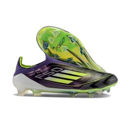 adidas F50 Elite Sin Cordones FG Morado Unity Blanco Limón Lúcido