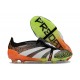 Bota adidas Predator Elite Tongue FG Negro Blanco Naranja Verde