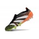 Bota adidas Predator Elite Tongue FG Negro Blanco Naranja Verde