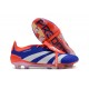 Bota adidas Predator Elite Tongue FG Azul Lúcido Ftwr Blanco Rojo Solar