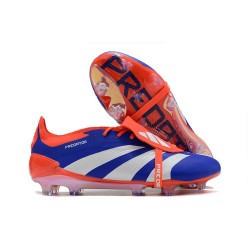 Bota adidas Predator Elite Tongue FG Azul Lúcido Ftwr Blanco Rojo Solar