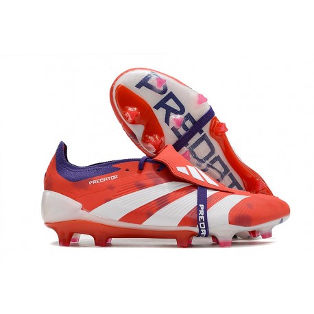 Bota adidas Predator Elite Tongue FG Rojo Blanco