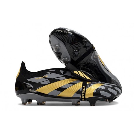 Bota adidas Predator Elite Tongue FG Negro Dorado