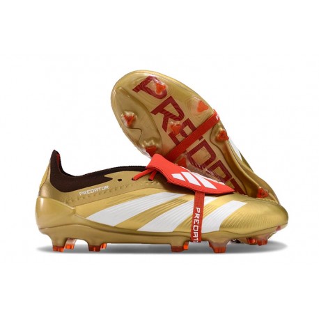 adidas Predator 2024 Elite FT FG Dorado Blanco Rojo