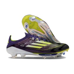 Botas adidas F50+ Elite FG Morado Unity Blanco Limón Lúcido