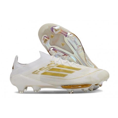 Botas adidas F50+ Elite FG Ftwr Blanco Dorado Met