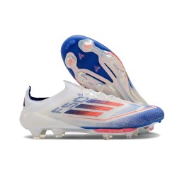 Botas adidas F50+ Elite FG Ftwr Blanco Azul Lúcido Rojo