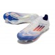 Botas adidas F50+ Elite FG Ftwr Blanco Azul Lúcido Rojo