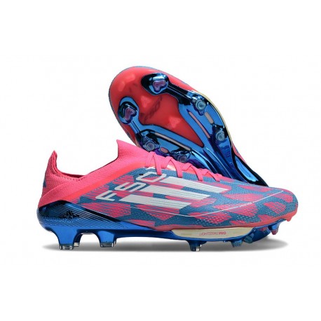 Botas adidas F50+ Elite FG Solar Azul Ftwr Blanco Solar Rosa