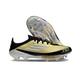 Botas adidas F50+ Elite FG Dorado Met Negro Blanco