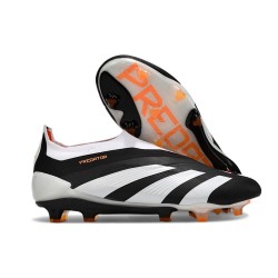 adidas Predator Elite Laceless Cesped Natural Seco Negro Blanco Naranja