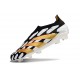 adidas Predator Elite Laceless Cesped Natural Seco Negro Blanco Dorado