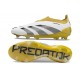 adidas Predator Elite Laceless Cesped Natural Seco Blanco Dorado Gris