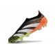 adidas Predator Elite Laceless Cesped Natural Seco Negro Blanco Naranja Verde