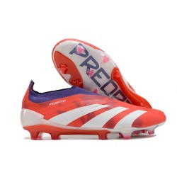 adidas Predator Elite Laceless Cesped Natural Seco Rojo Blanco