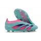 adidas Predator Elite Laceless Cesped Natural Seco Azul Rosa