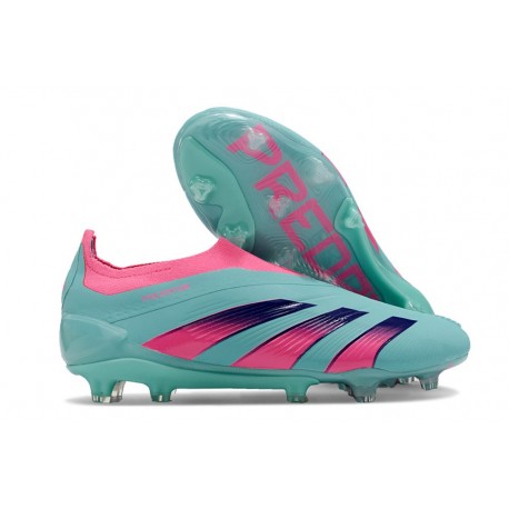 adidas Predator Elite Laceless Cesped Natural Seco Azul Rosa