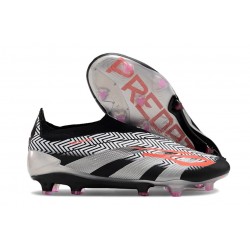 adidas Predator Elite Laceless Cesped Natural Seco Plata Negro Rosa