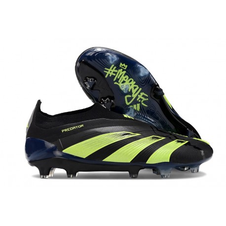 adidas Predator Elite Laceless Cesped Natural Seco Negro Verde