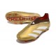 adidas Predator Elite Laceless Cesped Natural Seco Dorado Blanco Rojo