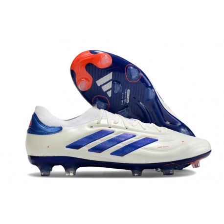 adidas Copa Pure 2 Elite + FG Piel Ftwr Blanco Azul Lúcido Rojo